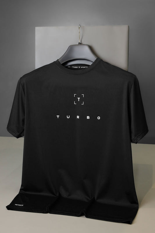 Turbo Scan Energy Breathable Mesh Dry-Fit Tee In Black