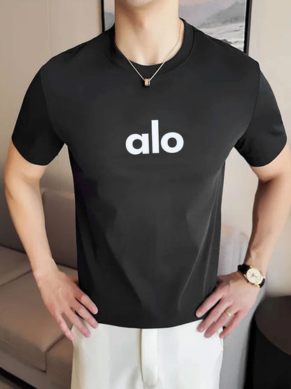 Alo 'The Icon' Geometric Graphic Crew Neck Tee