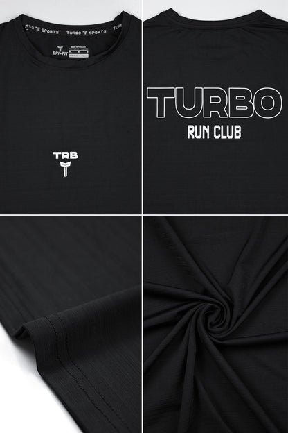 Turbo Run Club Airflow Cool Dry-Fit Tee In Black