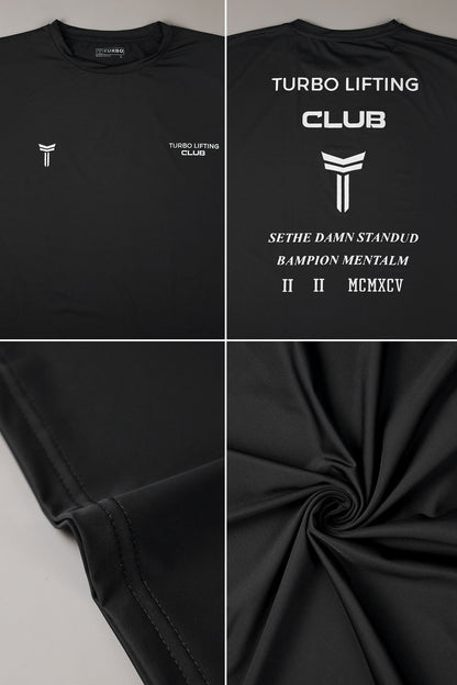 Turbo Champion Mentality Statement Dry-Fit Tee In Black