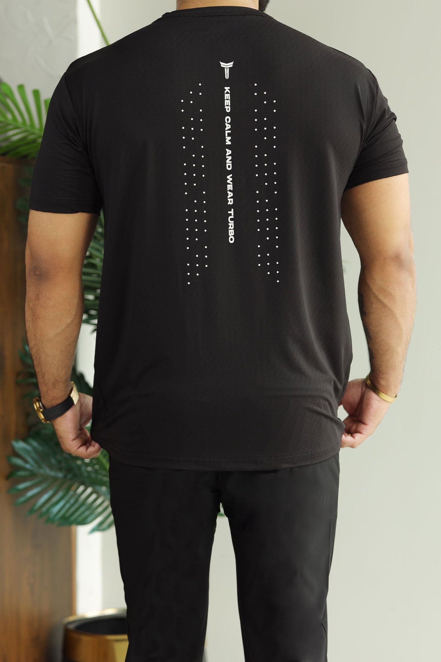 Turbo Motivational Quote ClimaCool Dry-Fit Tee In Black