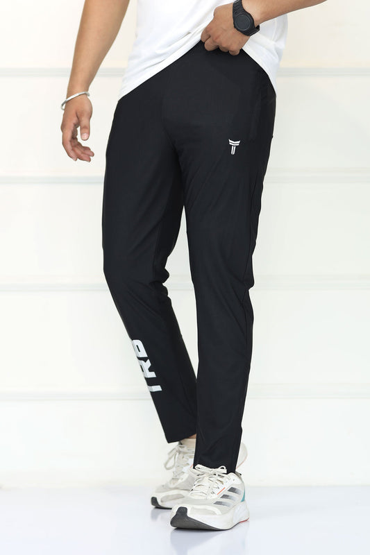 Turbo 'TRB Division' Sportswear Mesh Dry-fit Trouser In Black