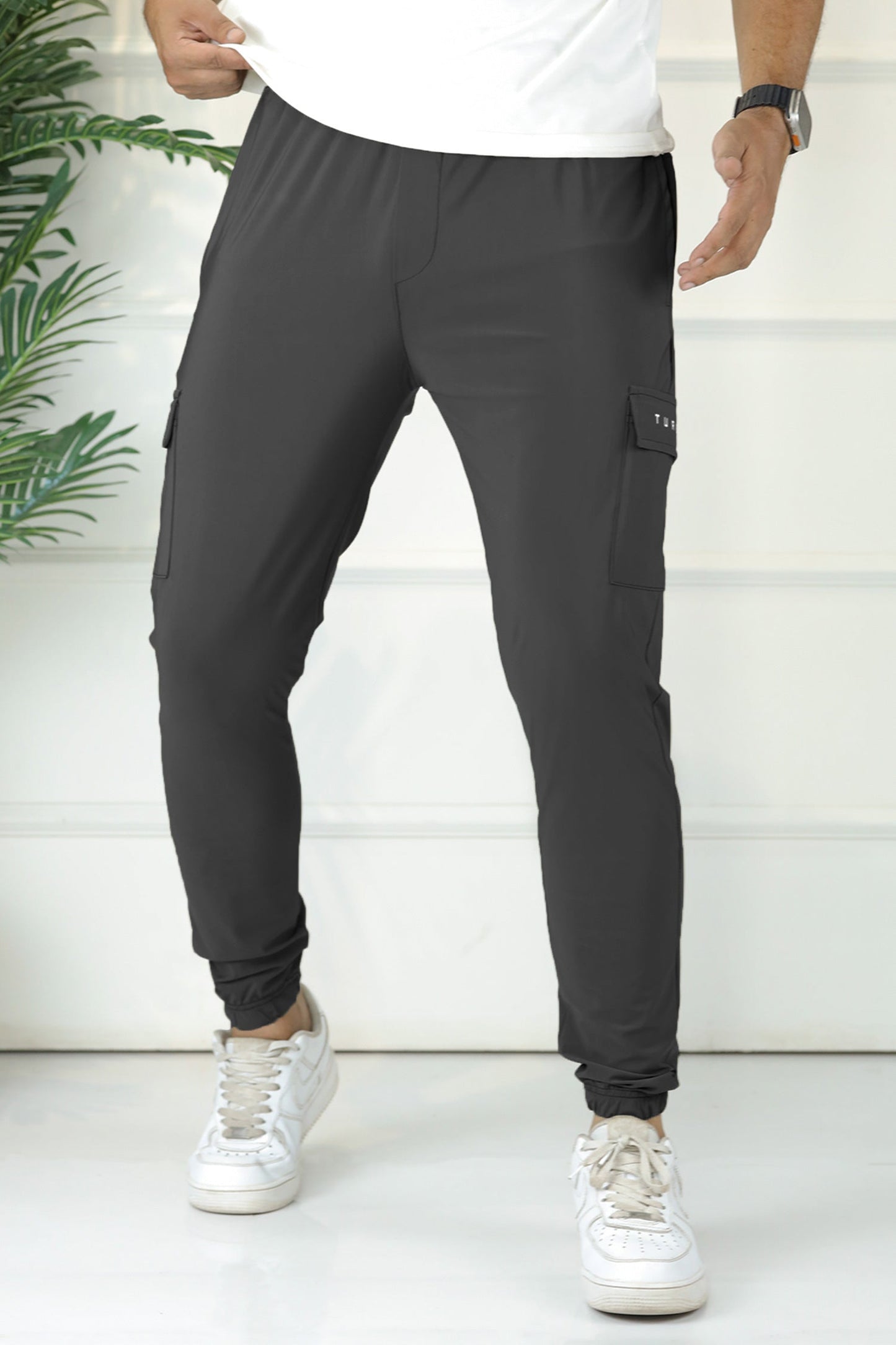 Turbo's Essential Workout Running Men's Dryfit Trouser In Black