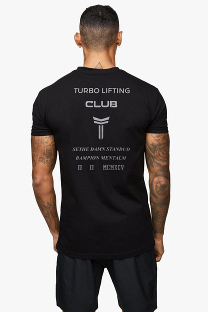 Turbo Champion Mentality Statement Dry-Fit Tee In Black