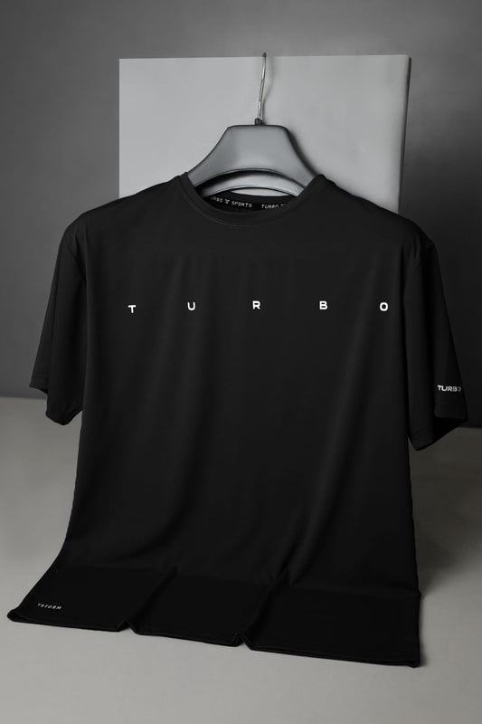 Turbo Multi-Sport Versatile Performance Dry-Fit Tee In Black