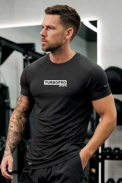 Turbo Pro Sports Climalite Mesh Dry-Fit Tee In Black