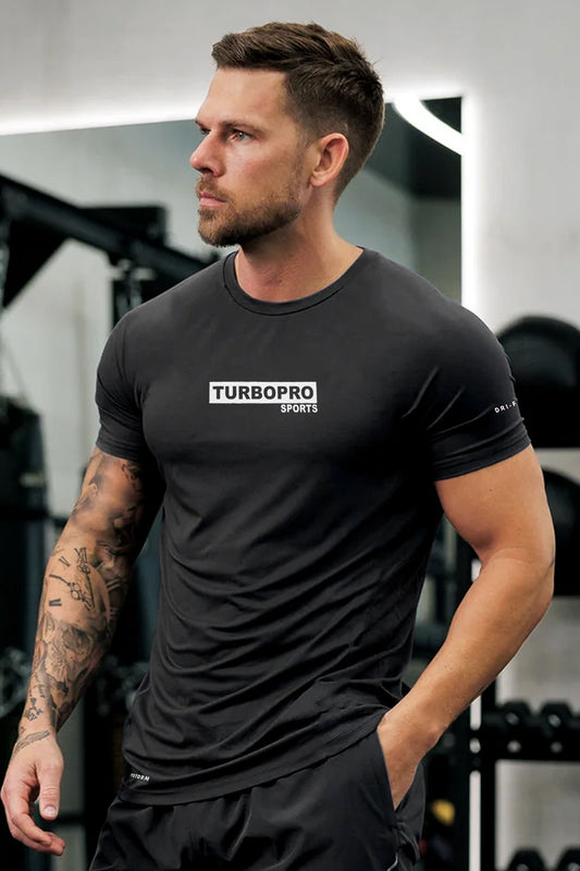 Turbo Pro Sports Climalite Mesh Dry-Fit Tee In Black