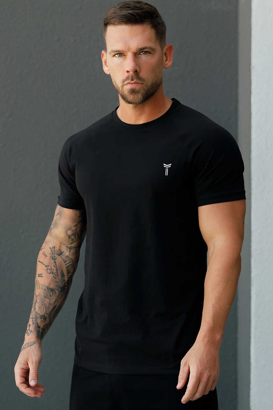 Turbo 'The Gymrat Manifesto' Graphic Performance Dry-Fit Tee In Black