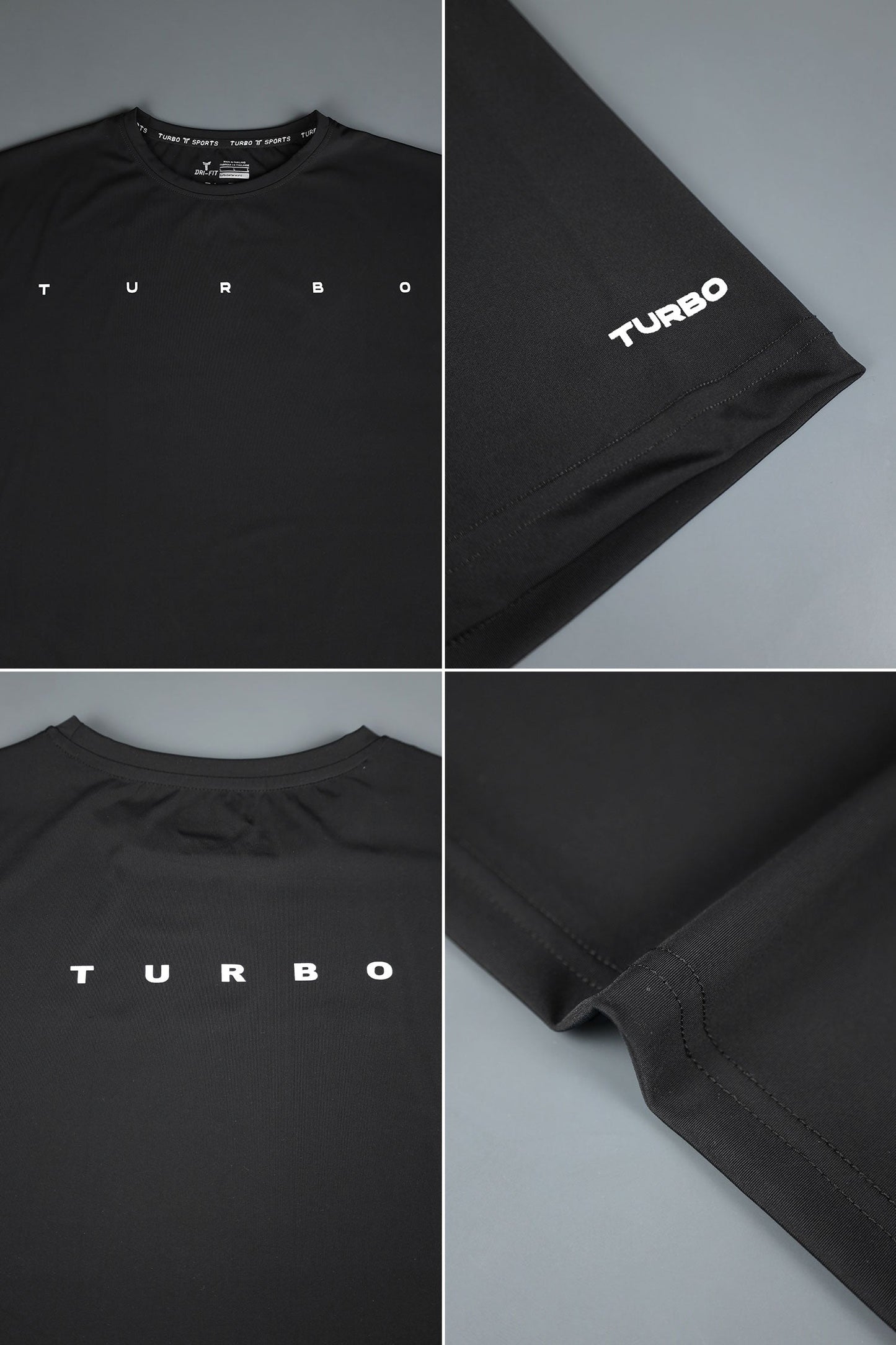 Turbo Multi-Sport Versatile Performance Dry-Fit Tee In Black