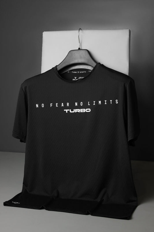Turbo Motivational Quote ClimaCool Dry-Fit Tee In Black