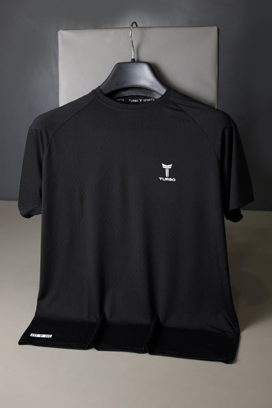 Turbo Elite Performance Series Dry-Fit Tee In Black