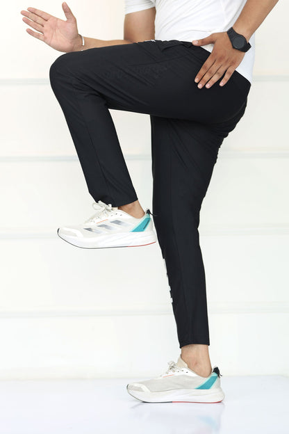Turbo 'TRB Division' Sportswear Mesh Dry-fit Trouser In Black
