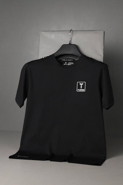 Turbo 'Aero-Flow' Perforated Running Dry-Fit Tee In Black