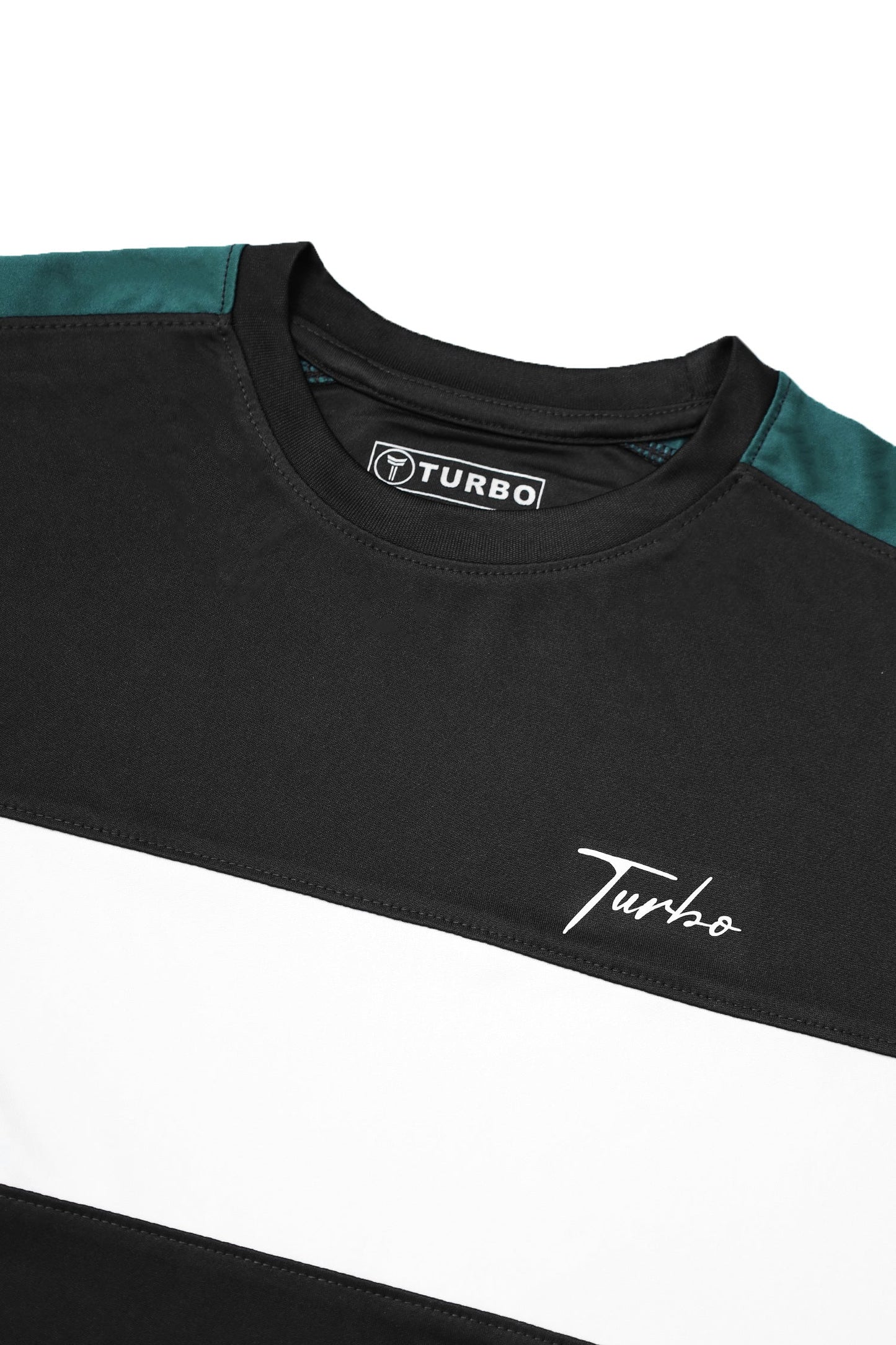 Turbo Color-Block Pannel Quick-Dry Tracksuit In Black