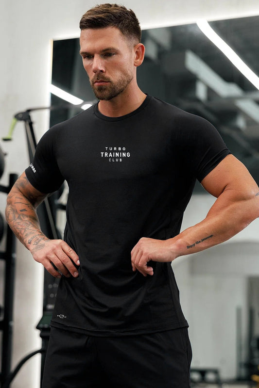 Turbo Training Club Climacool Mesh Dry-Fit Tee In Black