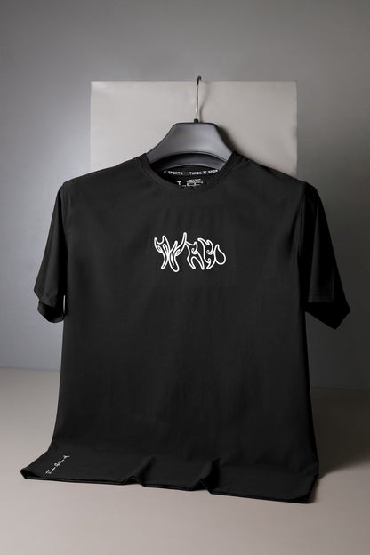 Turbo 'Action-Ready' Graphic Mesh Dry-Fit Tee In Black