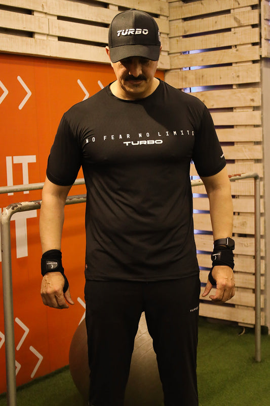 Turbo Motivational Quote ClimaCool Dry-Fit Tee In Black