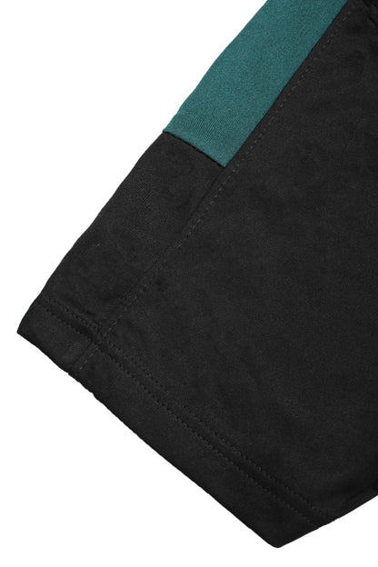 Turbo Color-Block Pannel Quick-Dry Tracksuit In Black