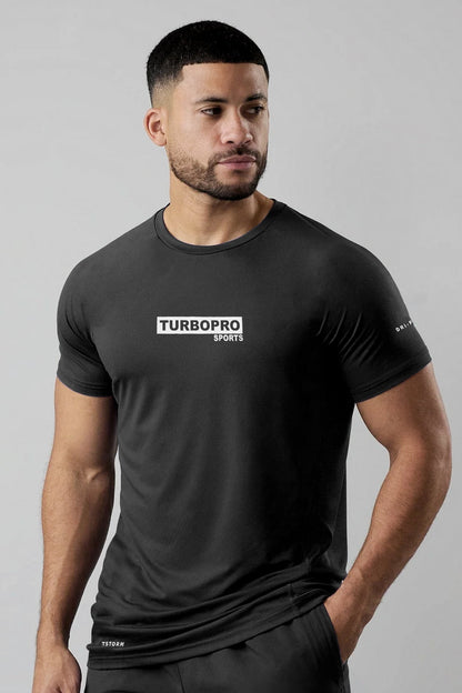Turbo Pro Sports Climalite Mesh Dry-Fit Tee In Black