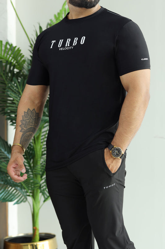 Turbo High Intensity Training & Running Dry-Fit Tee In Black