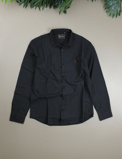 Polo Rph Lren Custom SlimFit Casual Shirt In Black