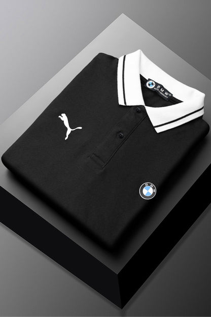 Pma BMW M Motorsports Edition Men's Polo Shirt In Black