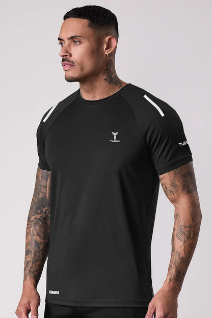 Turbo Elite Performance Series Dry-Fit Tee In Black