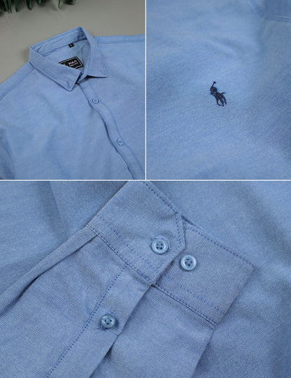 Polo Rph Lren Custom SlimFit Casual Shirt In Blue