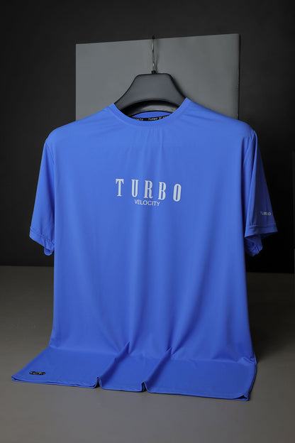 Turbo High Intensity Training & Running Dry-Fit Tee In Royal Blue