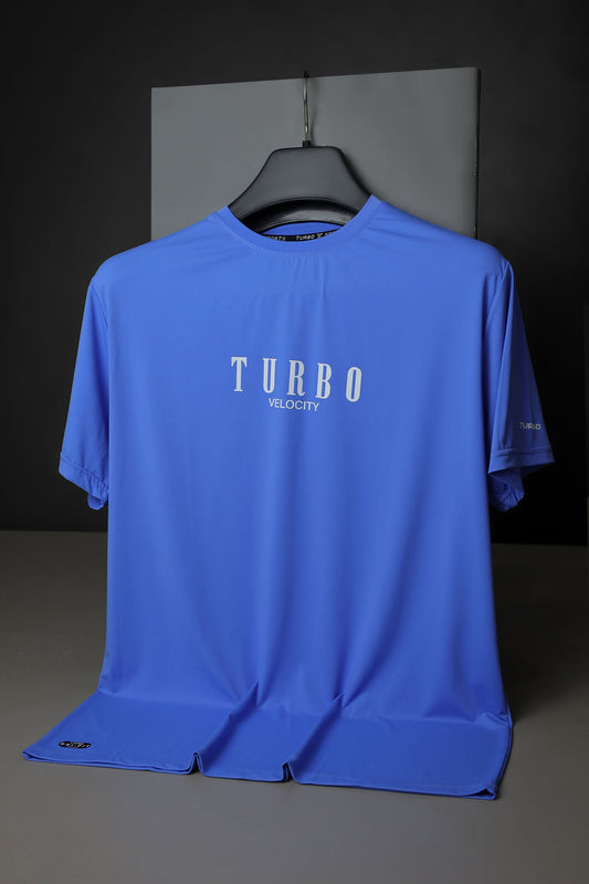 Turbo High Intensity Training & Running Dry-Fit Tee In Royal Blue