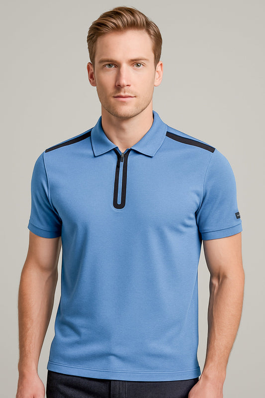 Hackt Lndn AMR Performance Zip-Placket Men's Polo Shirt