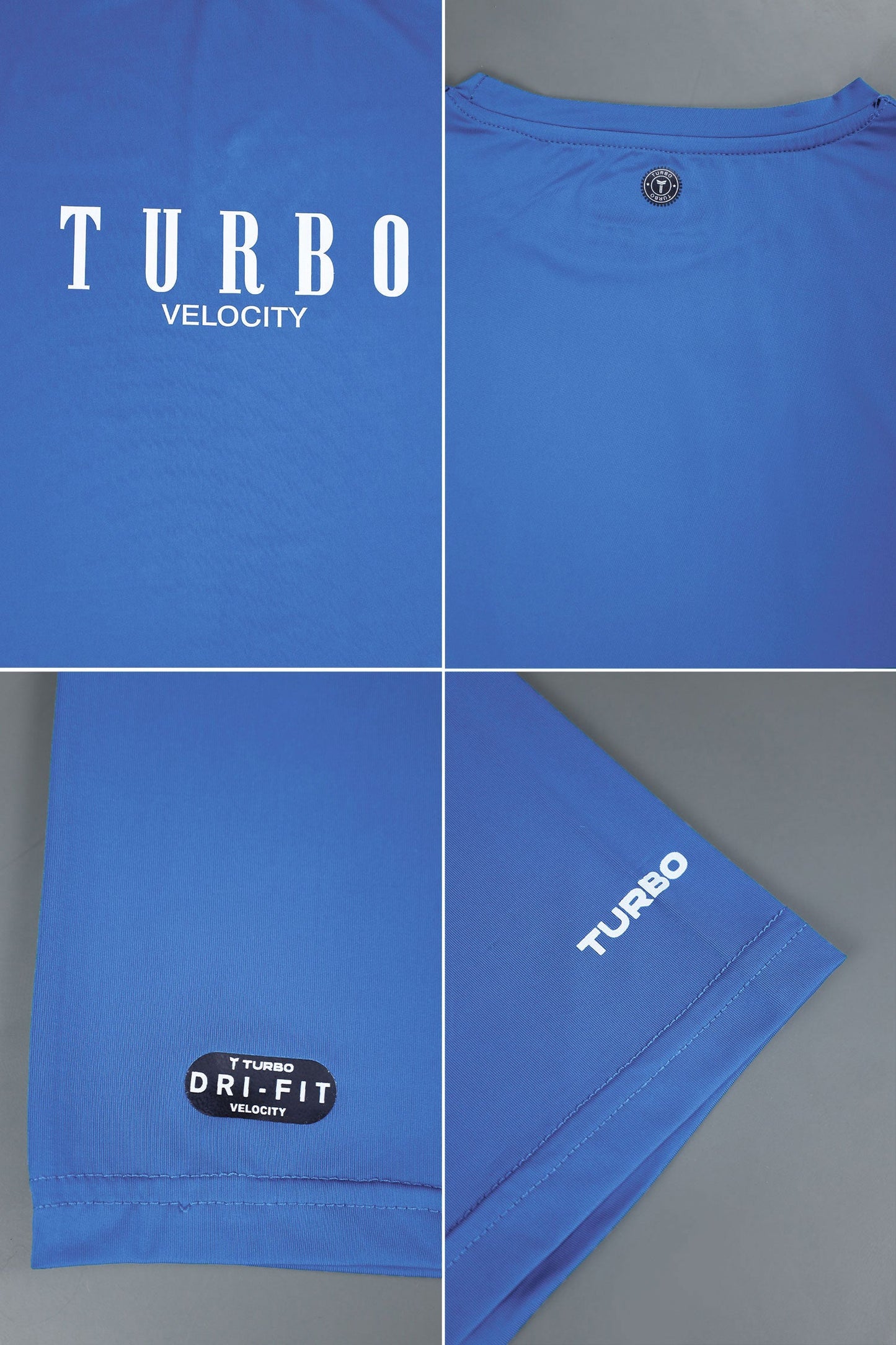 Turbo High Intensity Training & Running Dry-Fit Tee In Royal Blue