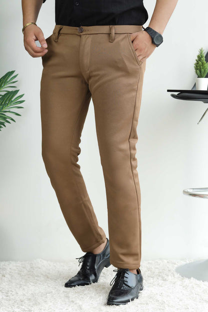 Elegant Self Texture Knitted Cotton Ankle fit Pant