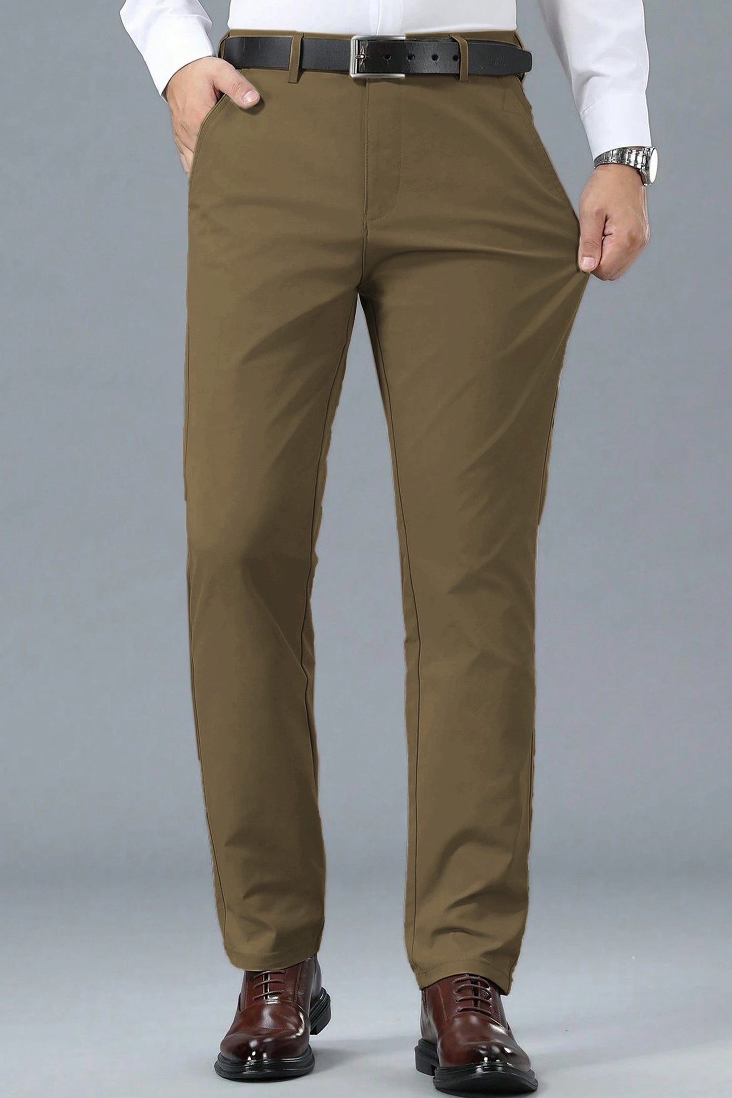 Turbo Apex Precision Weave Executive Fit Cotton Pent In Brown