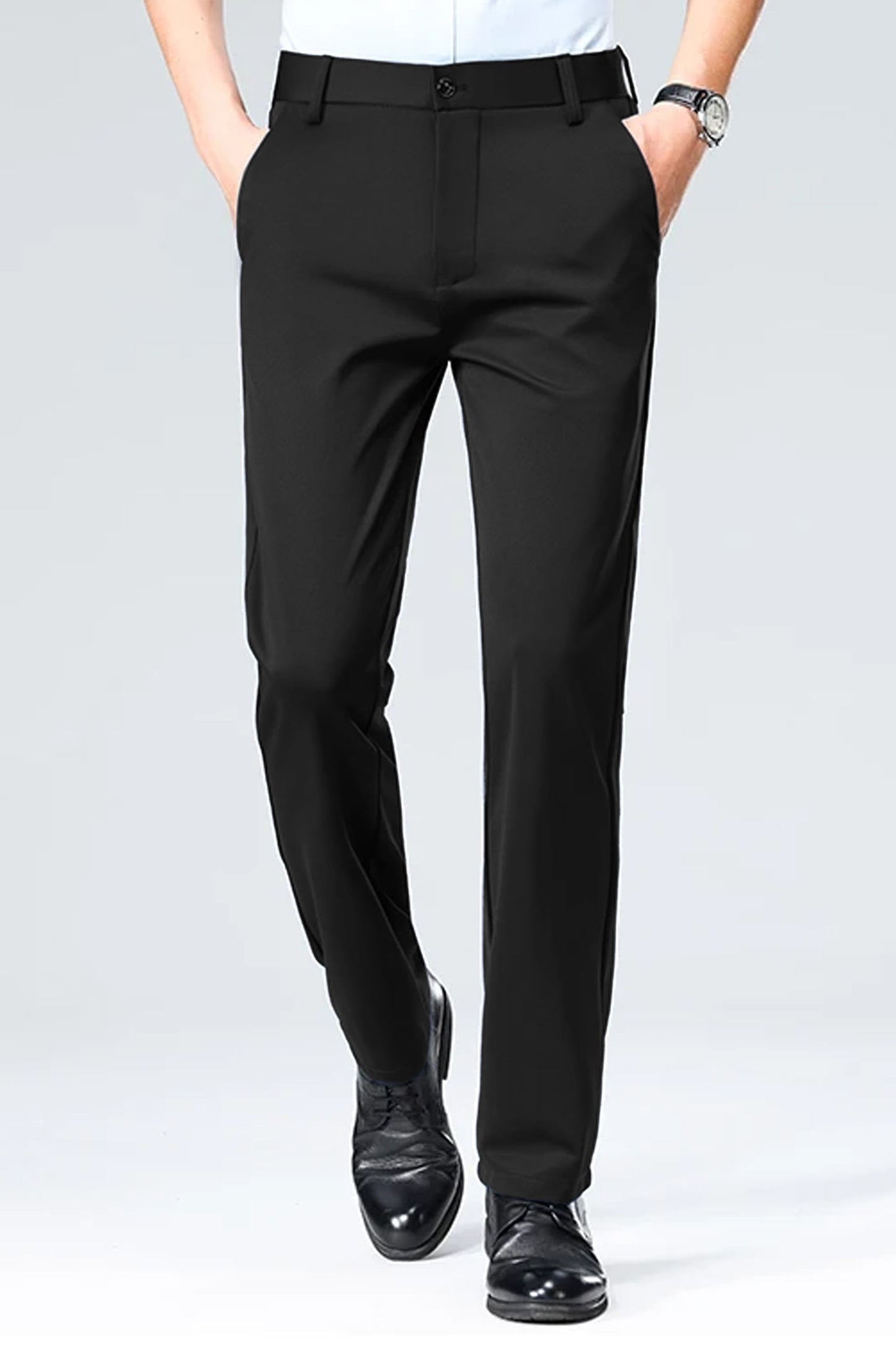 Turbo Axis Intelli-Drape Refined Fit Twil Cotton Pent In Black