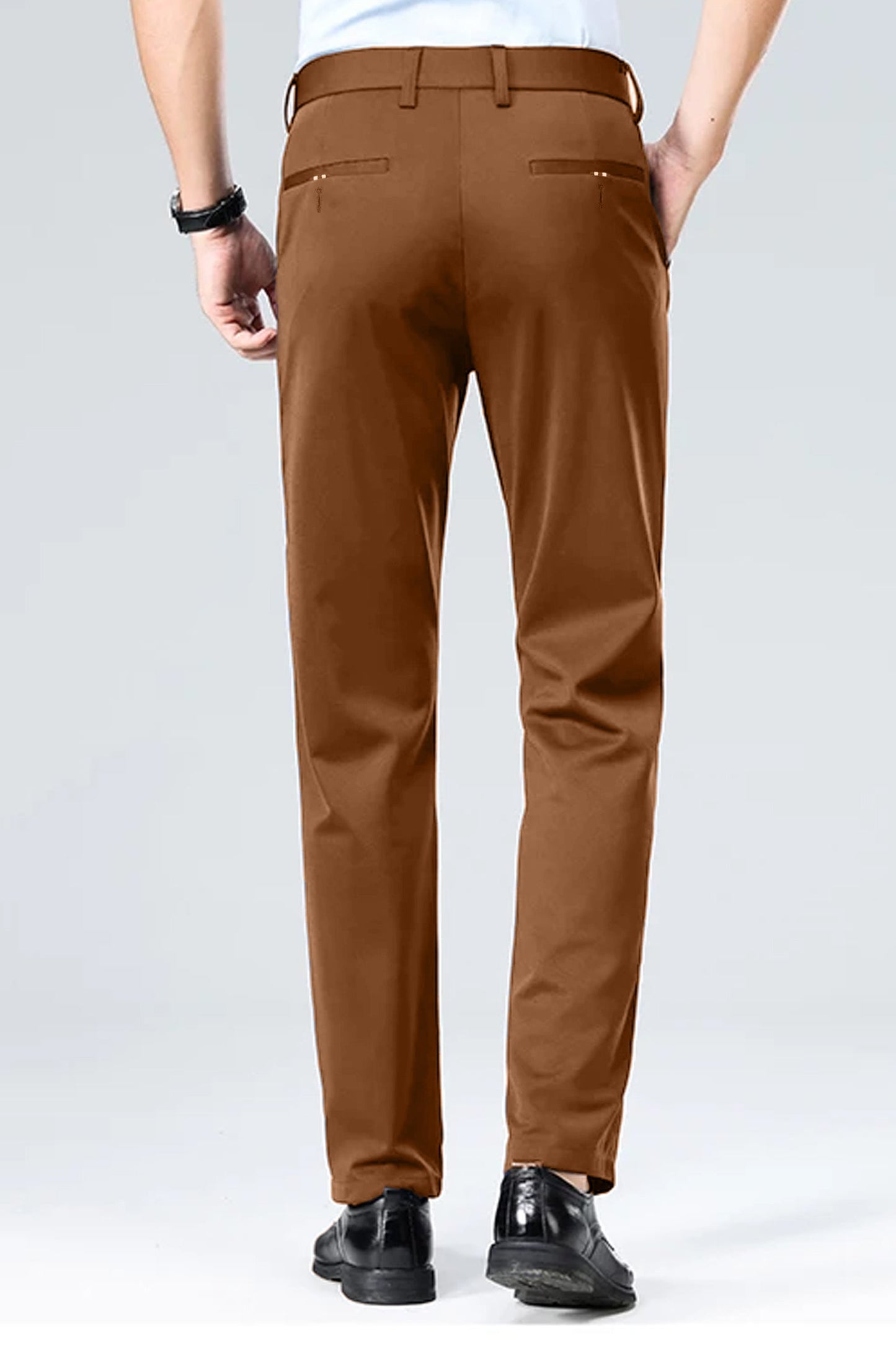 Turbo Axis Intelli-Drape Refined Fit Twil Cotton Pent In Coffee Brown