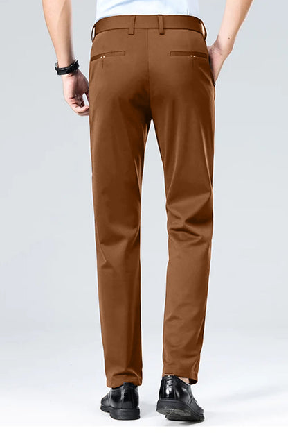 Turbo Axis Intelli-Drape Refined Fit Twil Cotton Pent In Coffee Brown