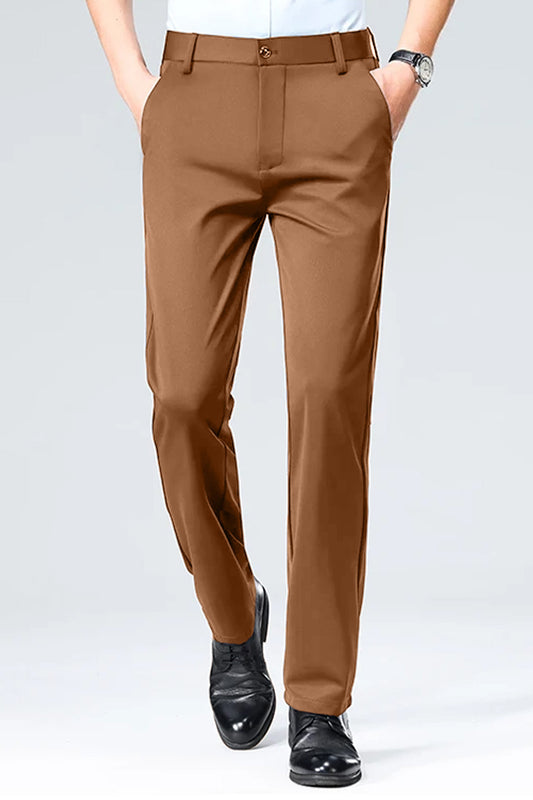 Turbo Axis Intelli-Drape Refined Fit Twil Cotton Pent In Coffee Brown