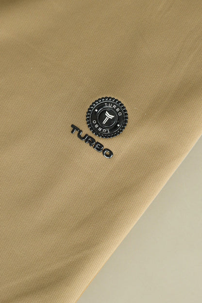 Turbo Technical Detailed Stitchless Men's Polo Shirt In Camel