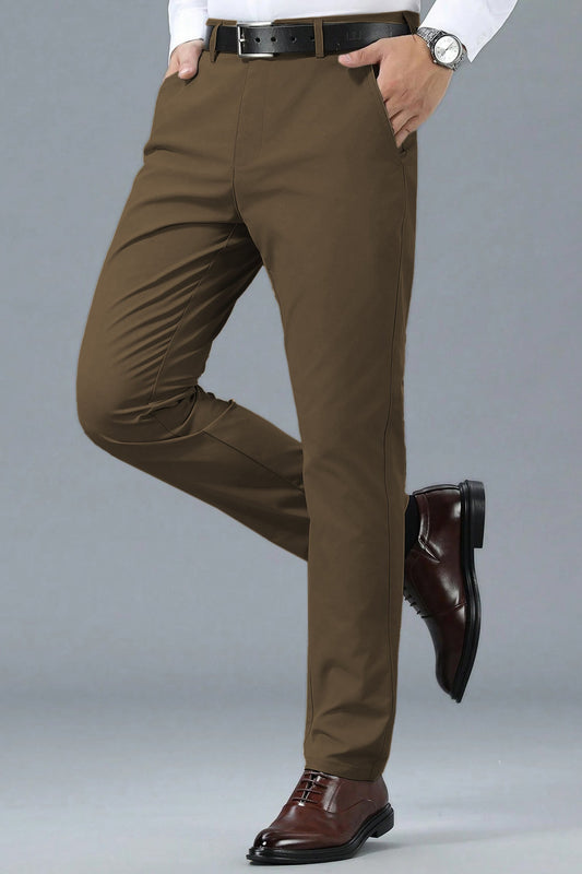 Turbo Apex Precision Weave Executive Fit Cotton Pent In Coffee