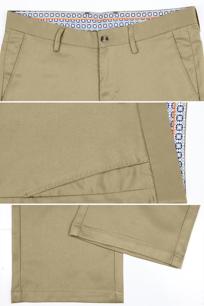 Turbo Apex Precision Weave Executive Fit Cotton Pent In Creem