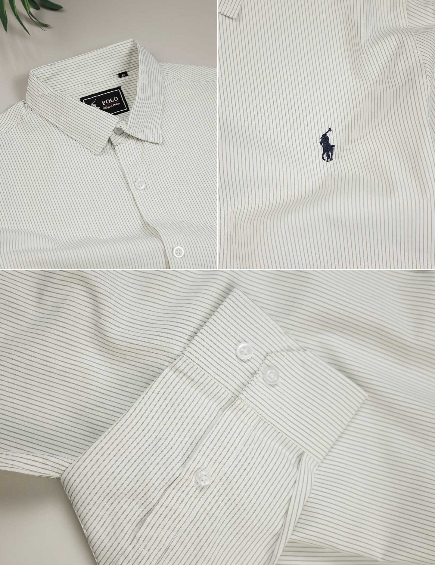 Polo Rph Lren Stripe Poplin Cotton Casual Shirt