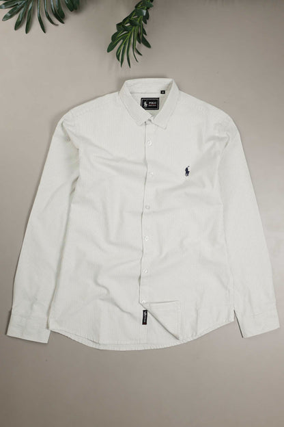 Polo Rph Lren Stripe Poplin Cotton Casual Shirt