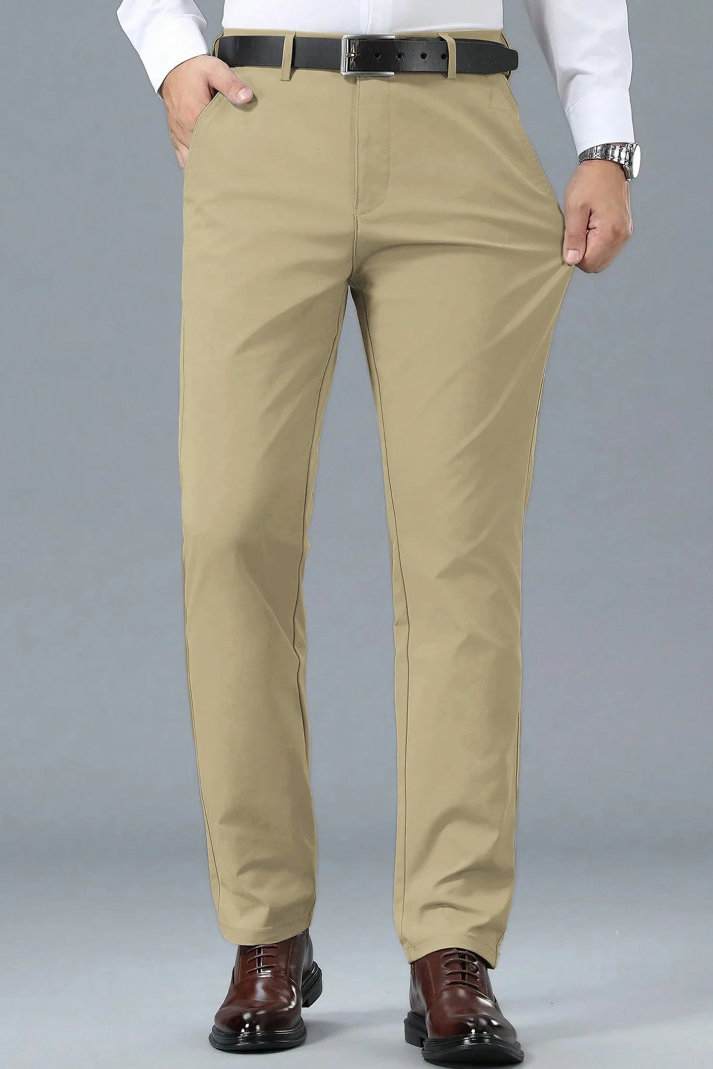 Turbo Apex Precision Weave Executive Fit Cotton Pent In Creem
