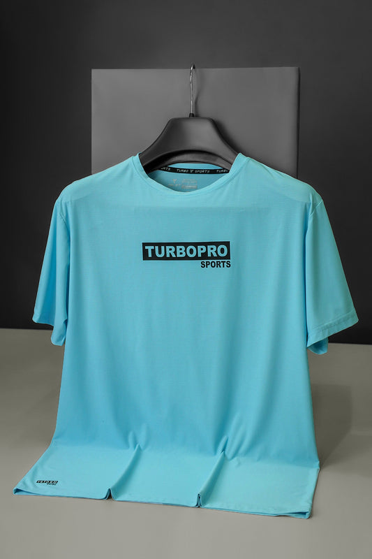 Turbo Pro Sports Climalite Mesh Dry-Fit Tee In Cyan