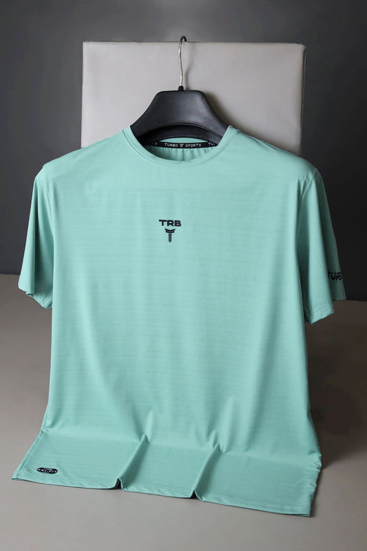 Turbo Run Club Airflow Cool Dry-Fit Tee In Cyan