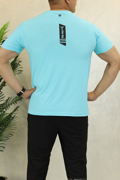Turbo Pro Sports Climalite Mesh Dry-Fit Tee In Cyan