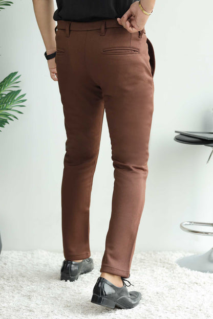 Elegant Self Texture Knitted Cotton Ankle fit Pant