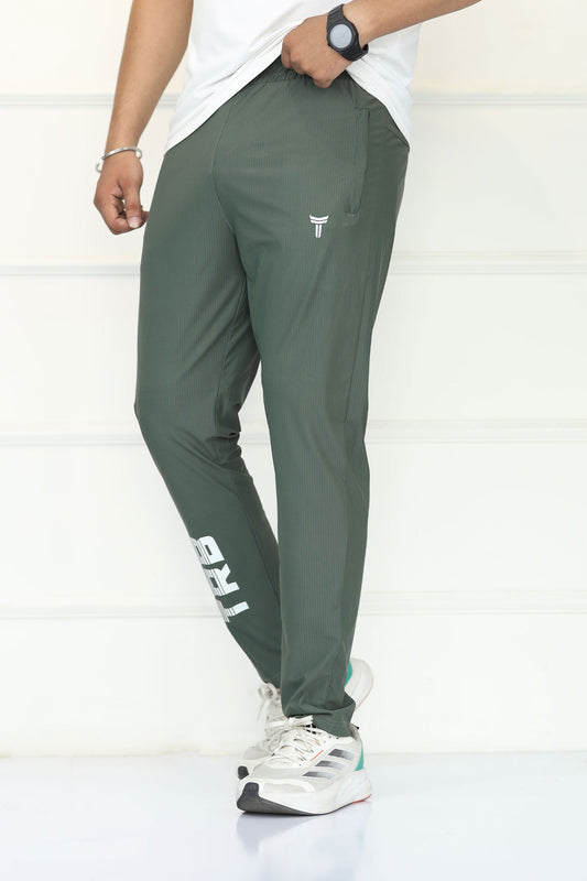Turbo 'TRB Division' Sportswear Mesh Dry-fit Trouser In Dark Green
