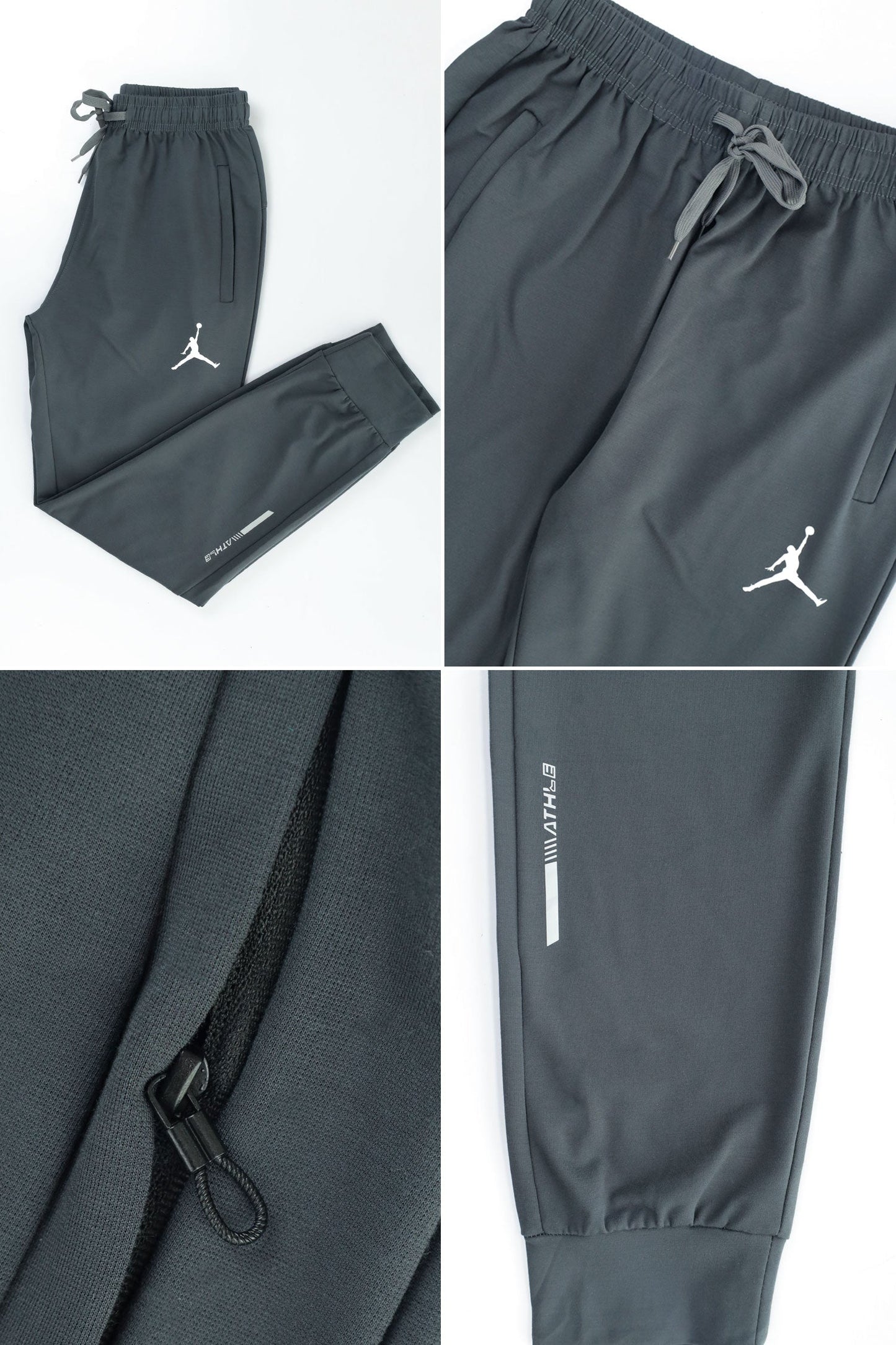 Jrdn 'Flight-Ready' Kinetic Stretch SlimFit Trouser In Dark Grey